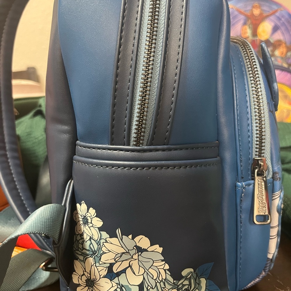 Loungefly Blue Corpse Bride Embroidered Mini Backpack with Butterflies - Picture 4 of 5